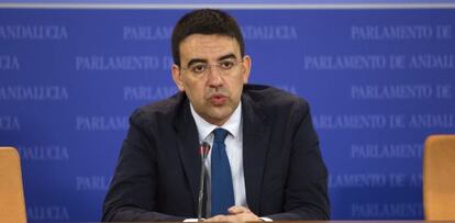 Mario Jiménez, en el Parlamento.