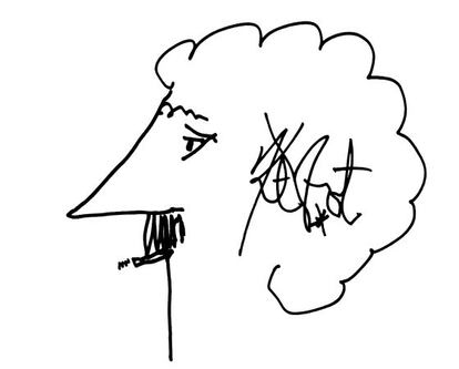 Autorretrato de Kurt Vonnegut.