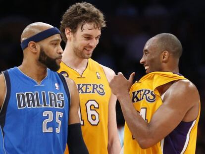 Vince Carter, Pau Gasol y Kobe Bryant.