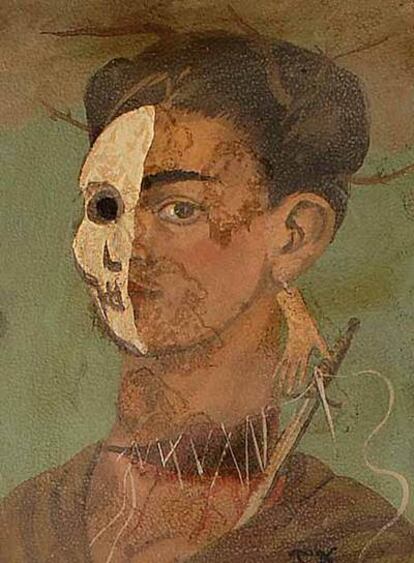 Uno de los presuntos autorretratos de Frida Kahlo.