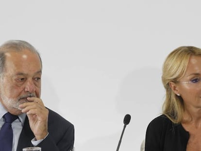 Carlos Slim y Esther Alcocer Koplowitz.