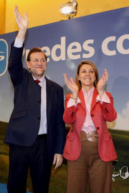 Rajoy y Cospedal, durante un acto en Talavera de la Reina.