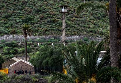 El antiguo polvorín de Barranco Seco, reconvertido ahora en un campamento para inmigrantes.
