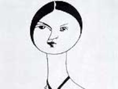 Caricatura de Emily Dickinson