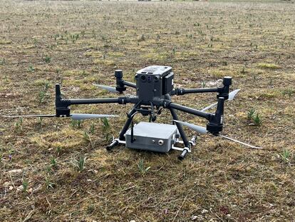 Uno de los drones de Amper (IMSI Catcher) utilizado como sistema de intercepción.