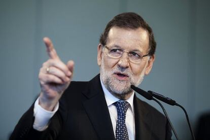 Mariano Rajoy, durante un mitin en Santa Cruz de Tenerife.
