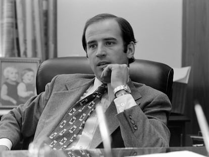 Joe Biden cuando fue electo senador, en 1972