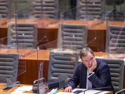 Armin Laschet, líder de la CDU, la semana pasada en el Parlamento regional de Renania del Norte-Westfalia.