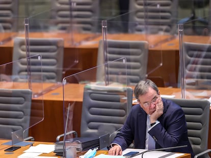 Armin Laschet, líder de la CDU, la semana pasada en el Parlamento regional de Renania del Norte-Westfalia.