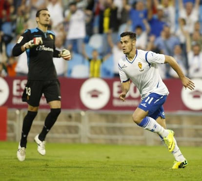 Jaime Romero, en un momento del Zaragoza-Mallorca.