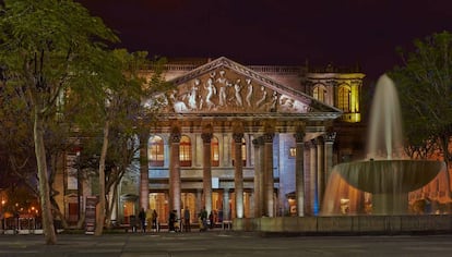 Exterior del teatro Degollado, en Guadalajara (México).