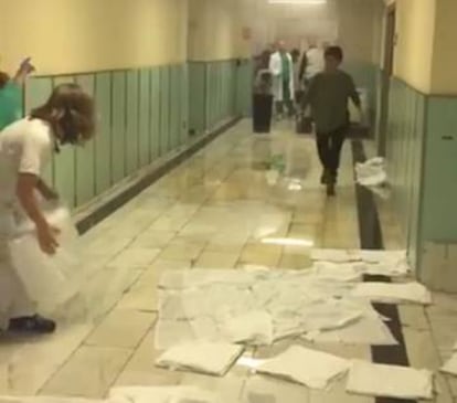 Imágenes de la inundación que sufrió el Doce de Octubre el pasado fin de semana.