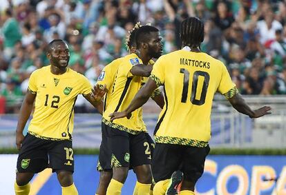 Kemar Lawrence celebrando el gol que les dio el pase a la final.