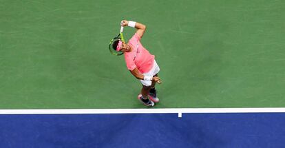 Nadal, durante el partido de la 3ª ronda contra Mayer.