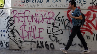 un mural en una calle de Santiago de Chile. Consejo Constitucional