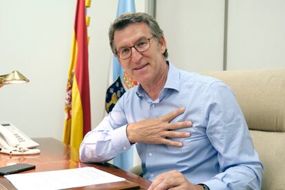 El presidente de la Xunta y candidato del PP a las elecciones gallegas en una foto subida a Twitter tras conocer los resultados electorales.