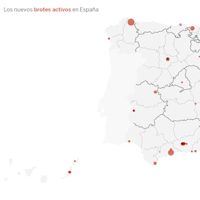 Mapa de brotes activos