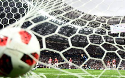 Griezmann tras marca el segundo gol de Francia. 
