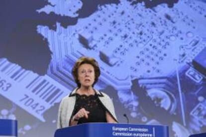 La vicepresidenta de la Comisión Europea y responsable de telecomunicaciones, Neelie Kroes. EFE/Archivo