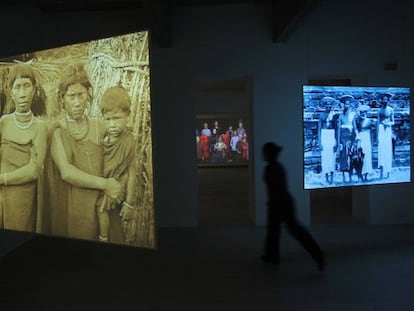 Una de las videografías de la artista Fiona Tan en el Koldo Mitxelena de San Sebastián.