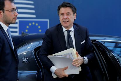 El primer ministro italiano, Giuseppe Conte, en Bruselas.