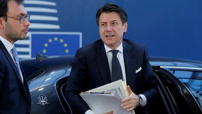 El primer ministro italiano, Giuseppe Conte, en Bruselas.