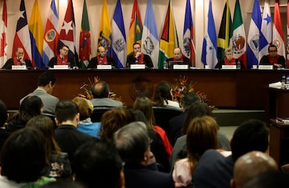 Una sesión de la Corte Interamericana de Derechos Humanos, en 2018.