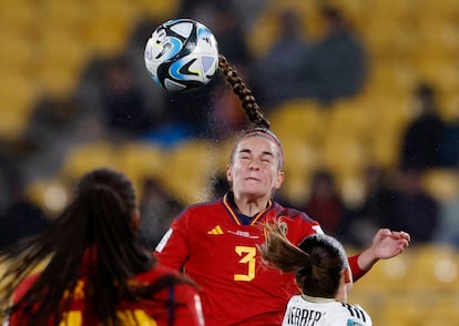 La española Teresa Abelleira, durante el partido.