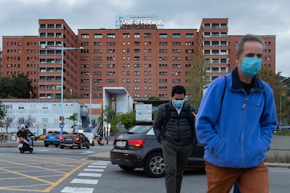 Vista del Hospital Vall d'Hebron de Barcelona este jueves.