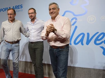 Alfonso Alonso, Javier Maroto y Javier de Andrés en Vitoria