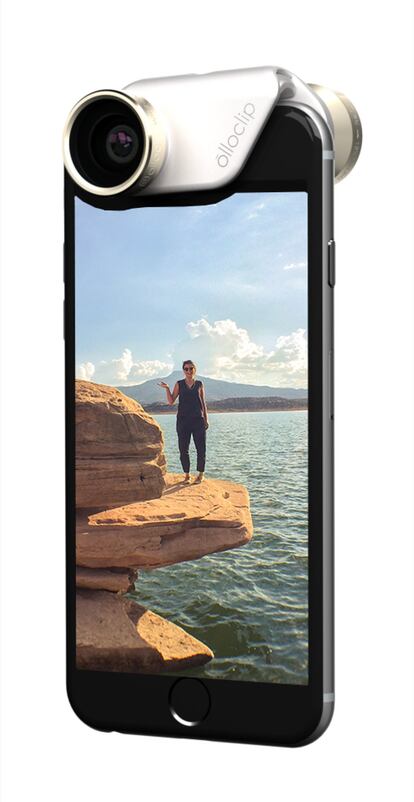 Diseñado para mejorar la capacidad fotográfica del iPhone, este kit de lentes incluye cuatro ópticas diferentes: ojo de pez, panorámica, macro de 10x y macro de 15x. El montaje es sencillo: se sitúan en una estructura colocada en la parte superior del 'smartphone' y que posibilita su uso tanto con la cámara trasera como con la delantera. Funcionan con cualquier aplicación de foto o vídeo. PVP: 79,99 euros www.olloclip.com