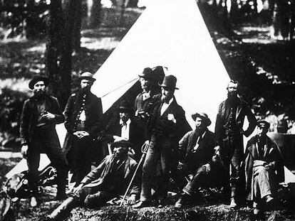 Exploradores y guías del Ejército del Potomac en 1862, durante la Guerra de Secesión.