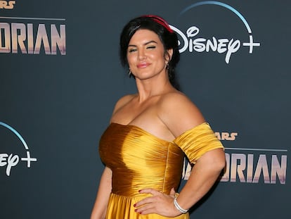 La actriz Gina Carano en el estreno de la serie 'The Mandalorian' en el teatro El Capitán de Hollywood (Los Ángeles, California) el 13 de noviembre de 2019.