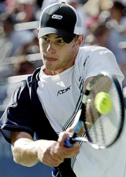 Andy Roddick, rival del tenista español, en partido del torneo de este año.