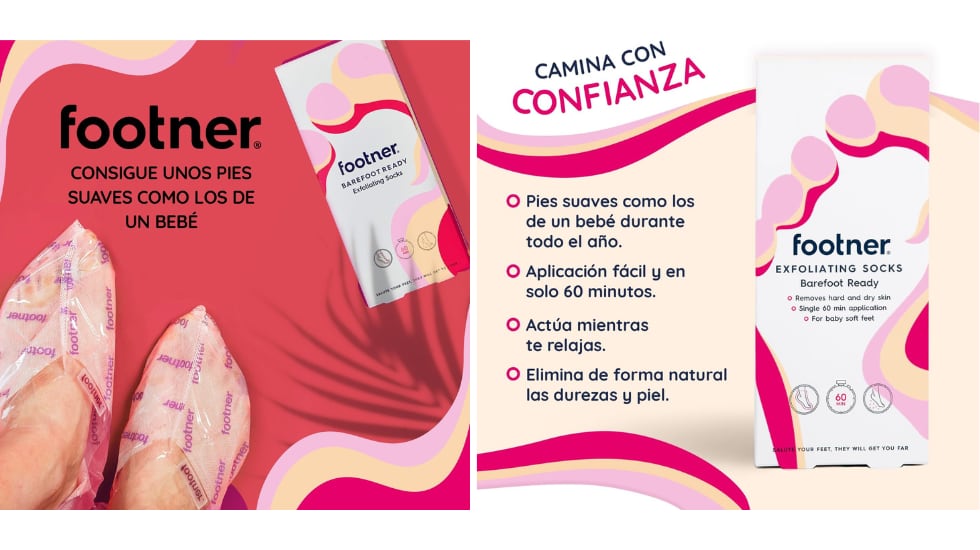 Pies suaves y lisos.