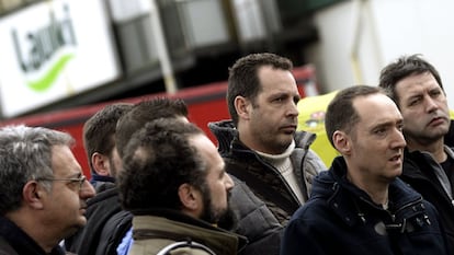 Trabajadores de Industrias L&aacute;cteas Vallisoletas (ILV), controlado por la multinacional Lactalis.