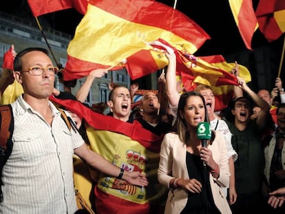 Manifesta&ccedil;&atilde;o no centro de Barcelona