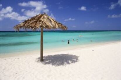 Playa de Arashi, en la isla caribeña de Aruba, en las Antillas Menores.