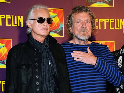 Jimmy Page (izquierda) y Robert Plant, de Led Zeppelin, en 2007 en Londres. 