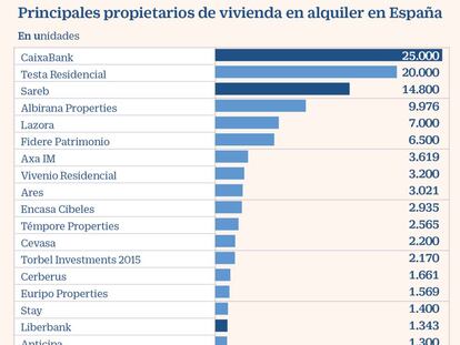 Blackstone, Caixabank y Sareb, los grandes dueños de vivienda en alquiler