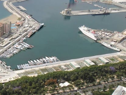 Recreación de la futura marina de megayates en el puerto de Málaga.