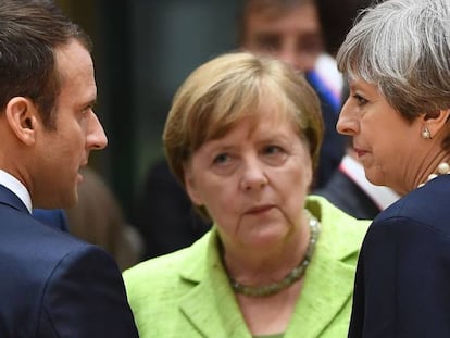 Macron, Merkel e May