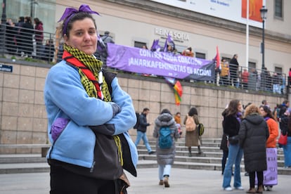 Silvia Herrero, madrileña de 46 años, participante de la marcha del colectivo 8M en Madrid.