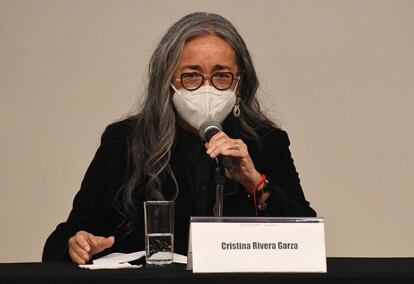 La escritora Cristina Rivera Garza, este martes.