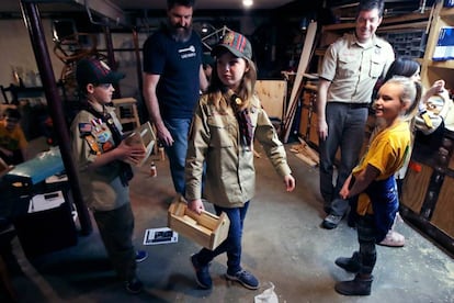 Una niña 'scout' en Madbury (New Hampshire), en una imagen del pasado marzo.