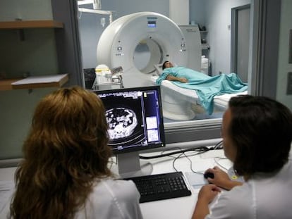 Escaner en la secci&oacute;n de medicina nuclear del Hospital Provincial de Castell&oacute;n.