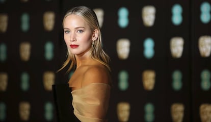 La actriz Jennifer Lawrence en los BAFTA.