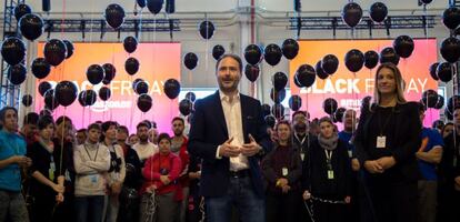 François Nuyt, director general de Amazon en España, durante la presentación del Black Friday 2016.