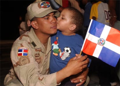 La mayoría de los 300 soldados dominicanos desplegados en Irak han llegado hoy al aeropuerto de Santo Domingo.