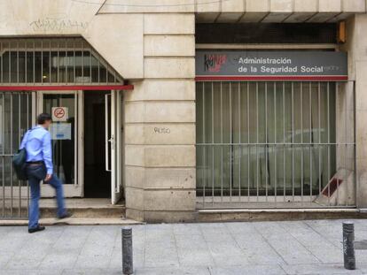 Oficina de la Seguridad Social en el centro de Madrid.